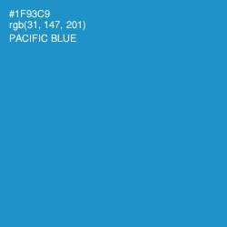 #1F93C9 - Pacific Blue Color Image