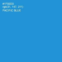 #1F93D3 - Pacific Blue Color Image