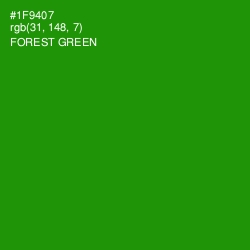 #1F9407 - Forest Green Color Image