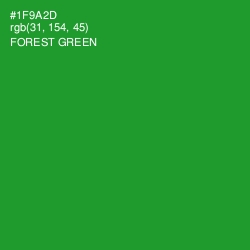 #1F9A2D - Forest Green Color Image