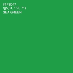 #1F9D47 - Sea Green Color Image