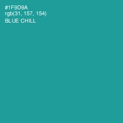 #1F9D9A - Blue Chill Color Image