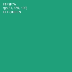 #1F9F7A - Elf Green Color Image
