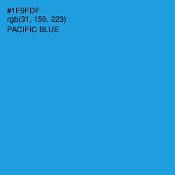 #1F9FDF - Pacific Blue Color Image