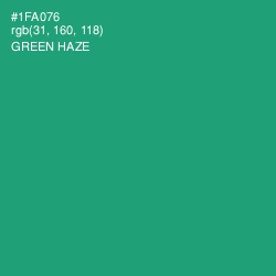 #1FA076 - Green Haze Color Image