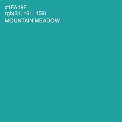 #1FA19F - Mountain Meadow Color Image