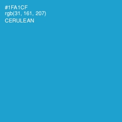 #1FA1CF - Cerulean Color Image