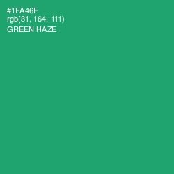 #1FA46F - Green Haze Color Image