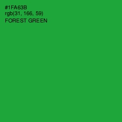 #1FA63B - Forest Green Color Image