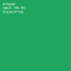 #1FA65F - Eucalyptus Color Image