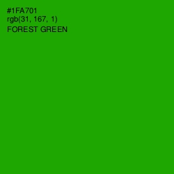 #1FA701 - Forest Green Color Image