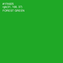 #1FA825 - Forest Green Color Image