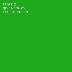 #1FA91C - Forest Green Color Image