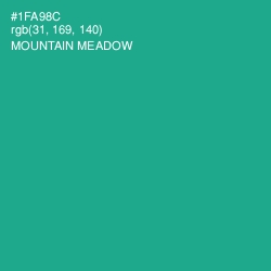 #1FA98C - Mountain Meadow Color Image
