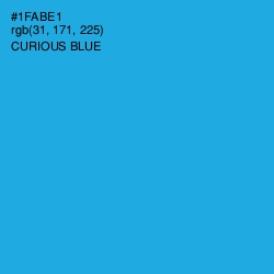 #1FABE1 - Curious Blue Color Image