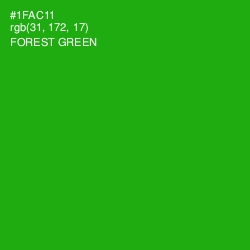#1FAC11 - Forest Green Color Image