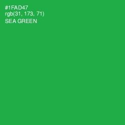 #1FAD47 - Sea Green Color Image