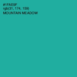 #1FAE9F - Mountain Meadow Color Image