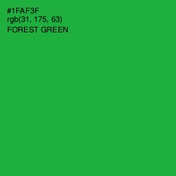 #1FAF3F - Forest Green Color Image