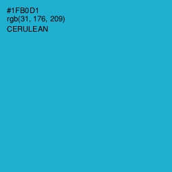 #1FB0D1 - Cerulean Color Image