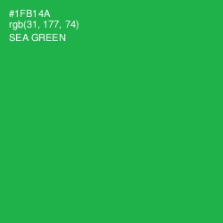#1FB14A - Sea Green Color Image