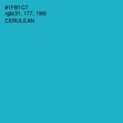 #1FB1C7 - Cerulean Color Image