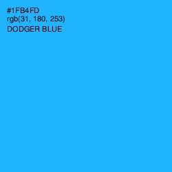 #1FB4FD - Dodger Blue Color Image