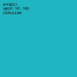 #1FB5C1 - Cerulean Color Image