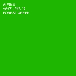 #1FB601 - Forest Green Color Image