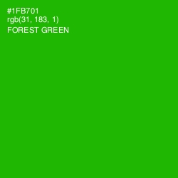 #1FB701 - Forest Green Color Image