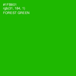 #1FB801 - Forest Green Color Image