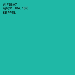 #1FB8A7 - Keppel Color Image