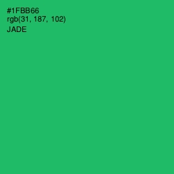 #1FBB66 - Jade Color Image