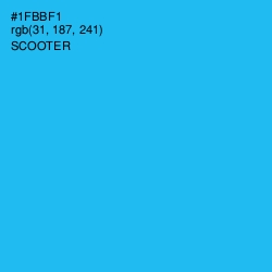 #1FBBF1 - Scooter Color Image