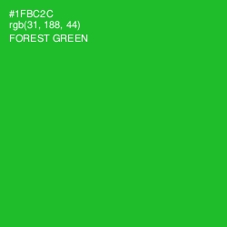 #1FBC2C - Forest Green Color Image