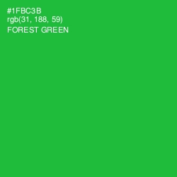 #1FBC3B - Forest Green Color Image