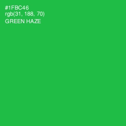 #1FBC46 - Green Haze Color Image