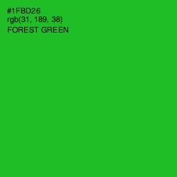 #1FBD26 - Forest Green Color Image