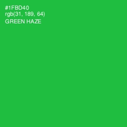 #1FBD40 - Green Haze Color Image