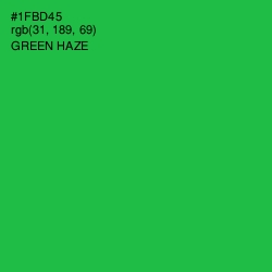 #1FBD45 - Green Haze Color Image