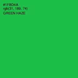 #1FBD4A - Green Haze Color Image