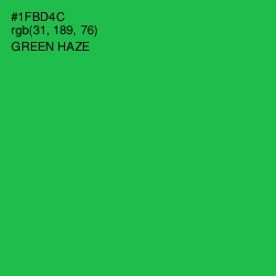 #1FBD4C - Green Haze Color Image