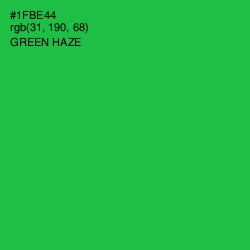 #1FBE44 - Green Haze Color Image