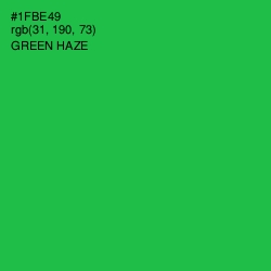 #1FBE49 - Green Haze Color Image