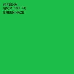 #1FBE4A - Green Haze Color Image