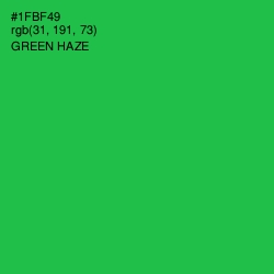#1FBF49 - Green Haze Color Image