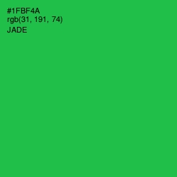 #1FBF4A - Jade Color Image