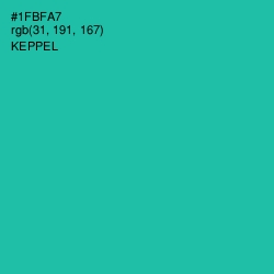 #1FBFA7 - Keppel Color Image