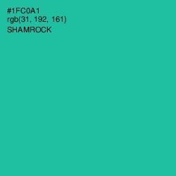 #1FC0A1 - Shamrock Color Image