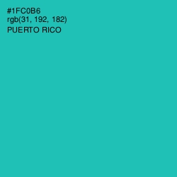#1FC0B6 - Puerto Rico Color Image